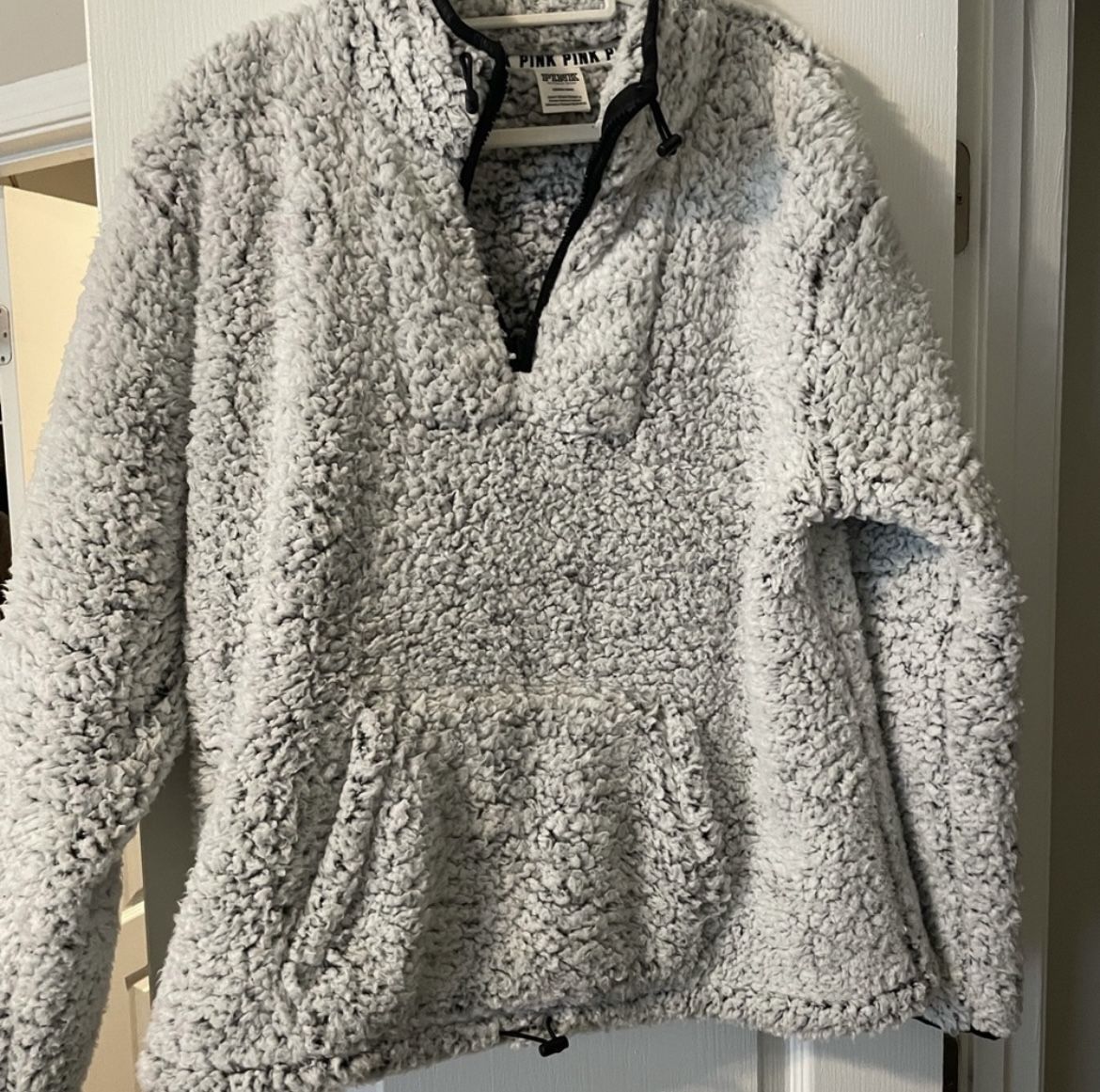 PINK SHERPA FLEECE PULLOVER