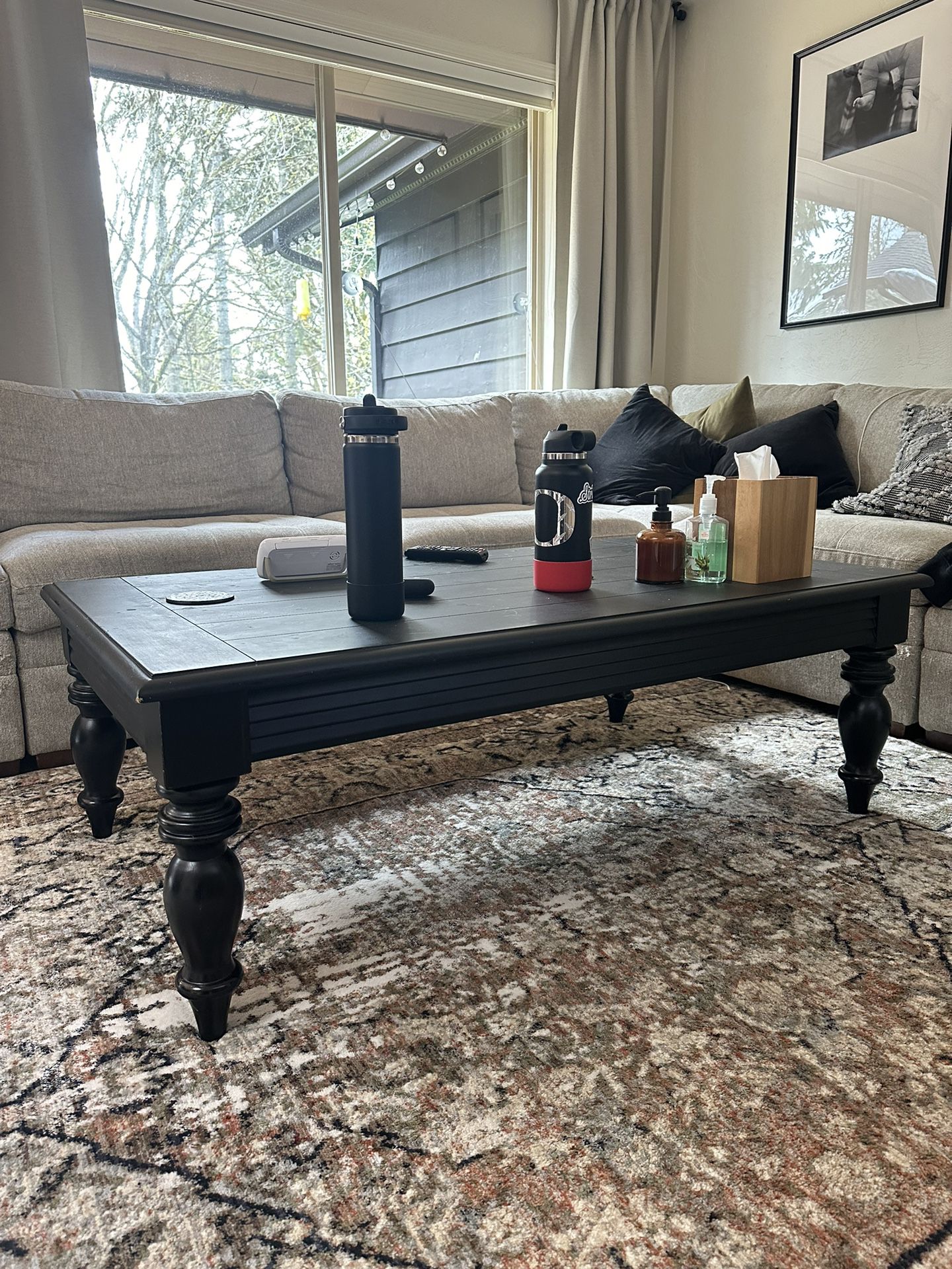 Wood Coffee Table And Side Table 