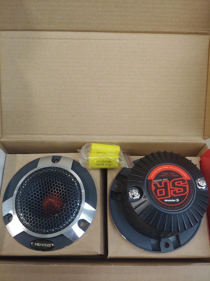 MEMPHIS 1 PAIR 4" COMPONENT PRO TWEETER  400 WATTS POWER PER PAIR  ( BRAND NEW PRICE IS LOWEST INSTALL NOT AVAILABLE)