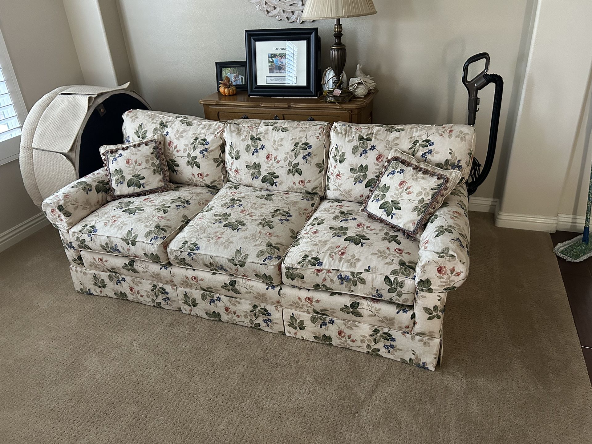 Vintage Couch And Ottoman