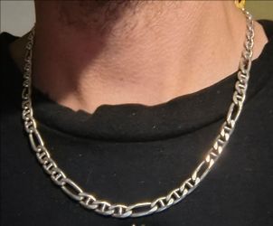 20 in .925 silver figaro necklace
