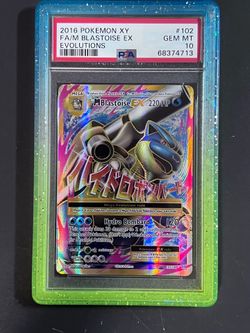 PSA 10 M Blastoise EX Full Art 102/108 XY Evolutions