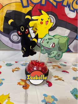 Pokemon Birthday party centerpieces
