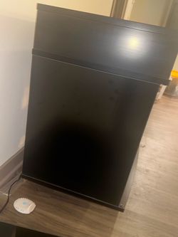 Large Black Entertainment Center / TV Stand with Electric Fireplace