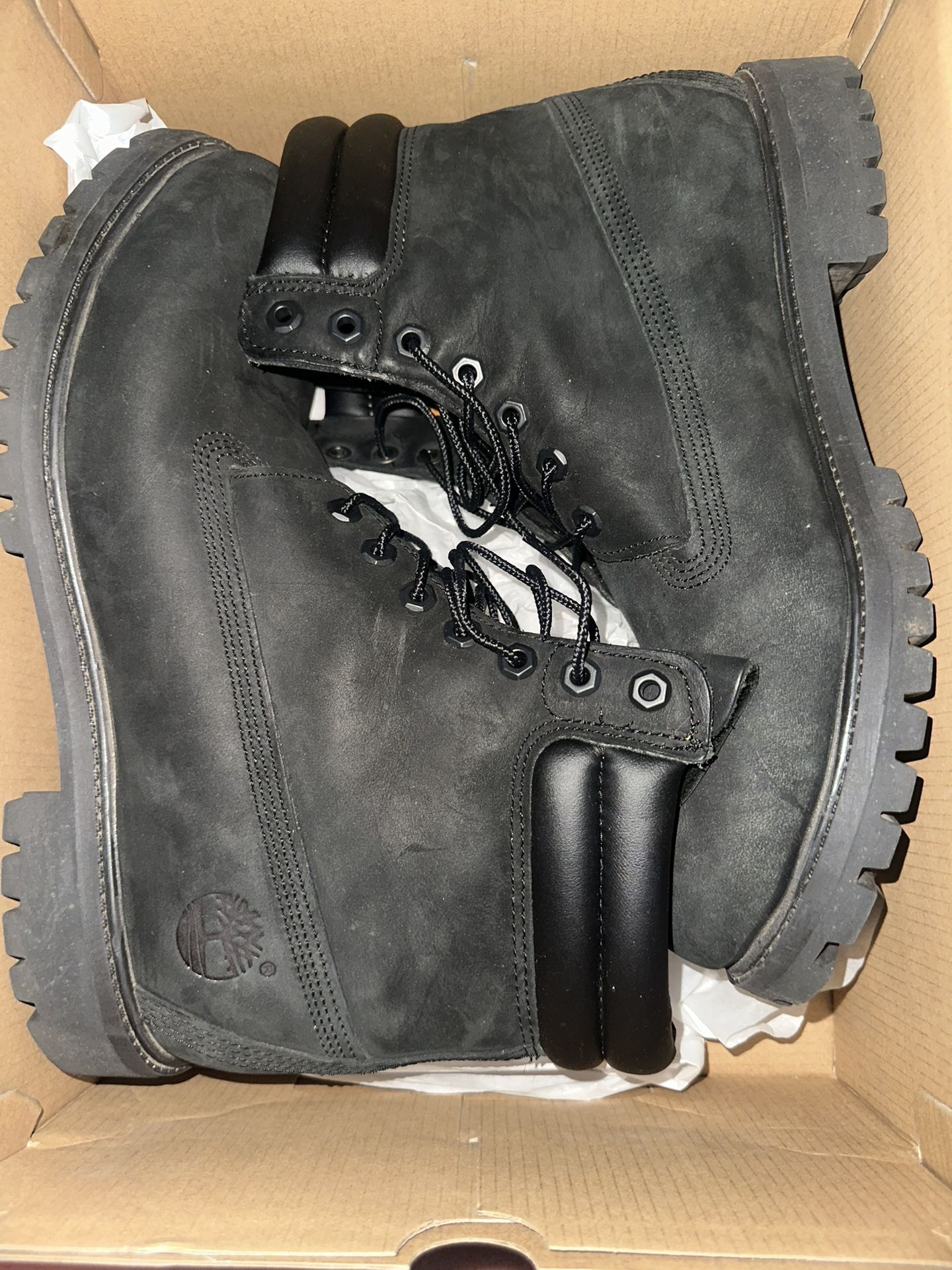 Black Timberlands / Purple Timberlands Size 12