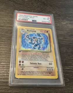 MACHAMP POKEMON 1st EDITION PSA GRADED 6 Charizard Mew Mewtwo Blastoise Beckett
