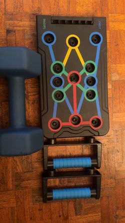 Push Up Board with Handles/20 pound dumbbell