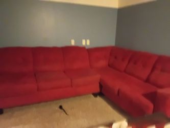 Red sectional sofa
