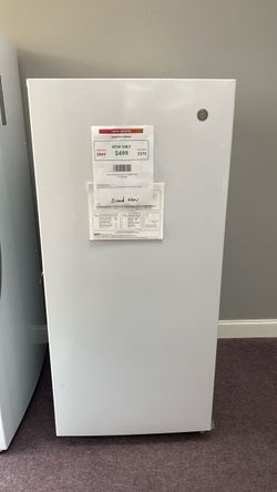 GE Garage Ready 14.2 cu. ft. Frost Free Defrost Upright Freezer in White