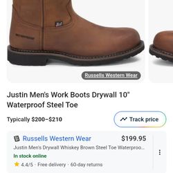 Justin Steeltoe Boots