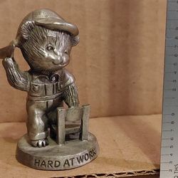 Avon Pewter Figurine Hard At Work 1983
