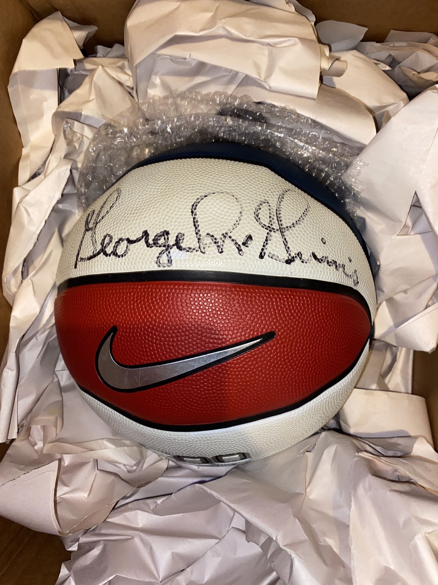 George McGinnis Autographed Basketball