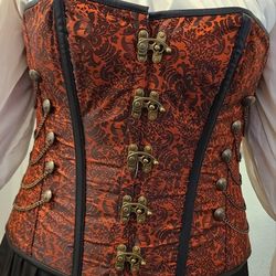 Pirate Red And Black Corset