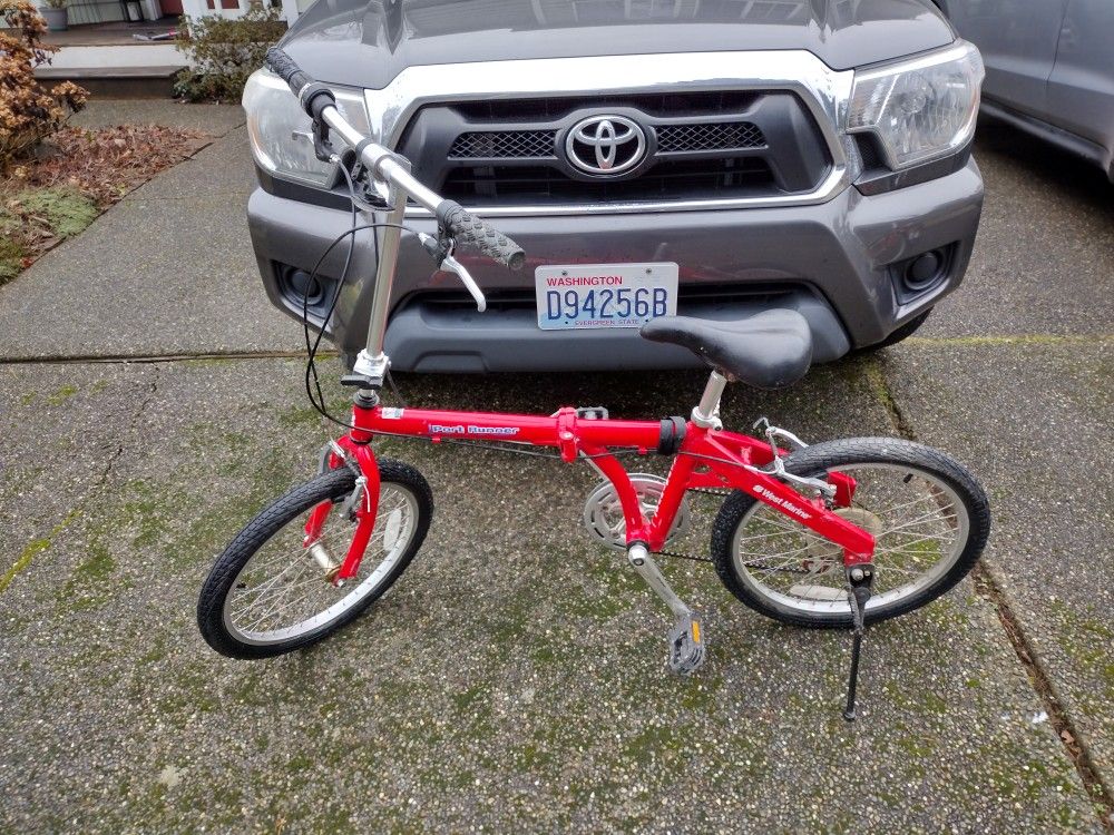 (2) Barely Used West Marine Port Runner Folding Bicycles