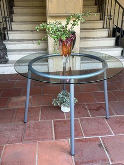 IKEA glass dining table with thick temper glass