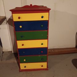 Colorful Solid Wood Handmade Dresser And Drawers 