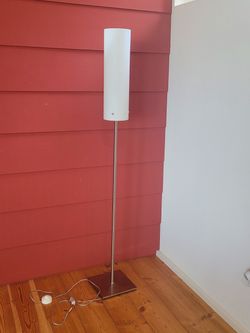 Modern Lamps Plus Frosted Glass Cylinder Floor Lamp