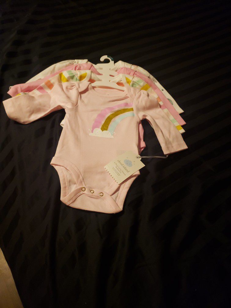 Baby Bodysuits Long Sleeve 0-3 Months 