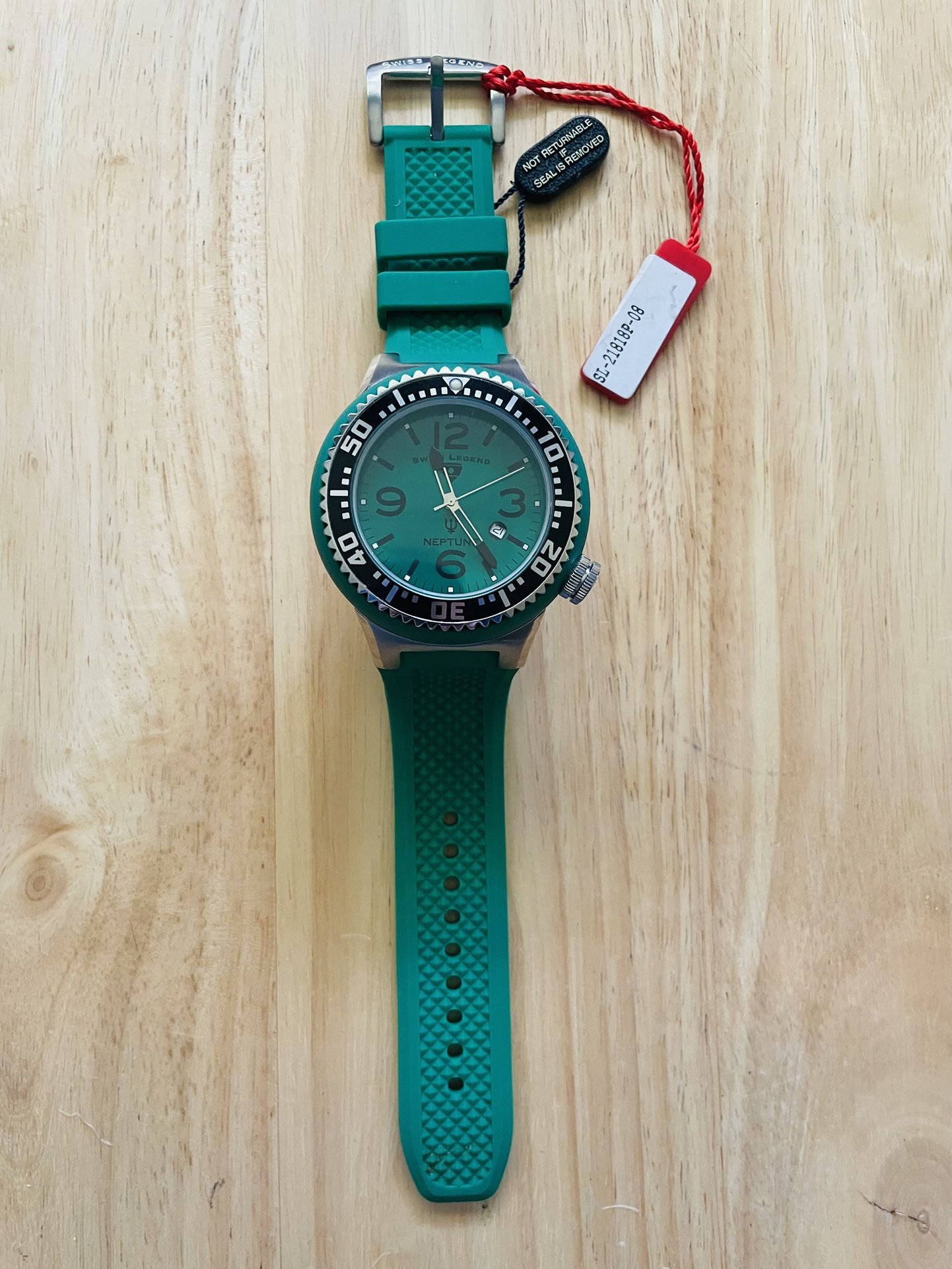 Mens SWISS LEGEND Neptune Green/Silver Men’s Watch