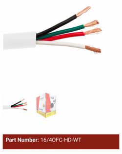 16 gauge speaker wire white 500 feet