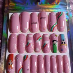 Press On Nails Powerpuff Girls