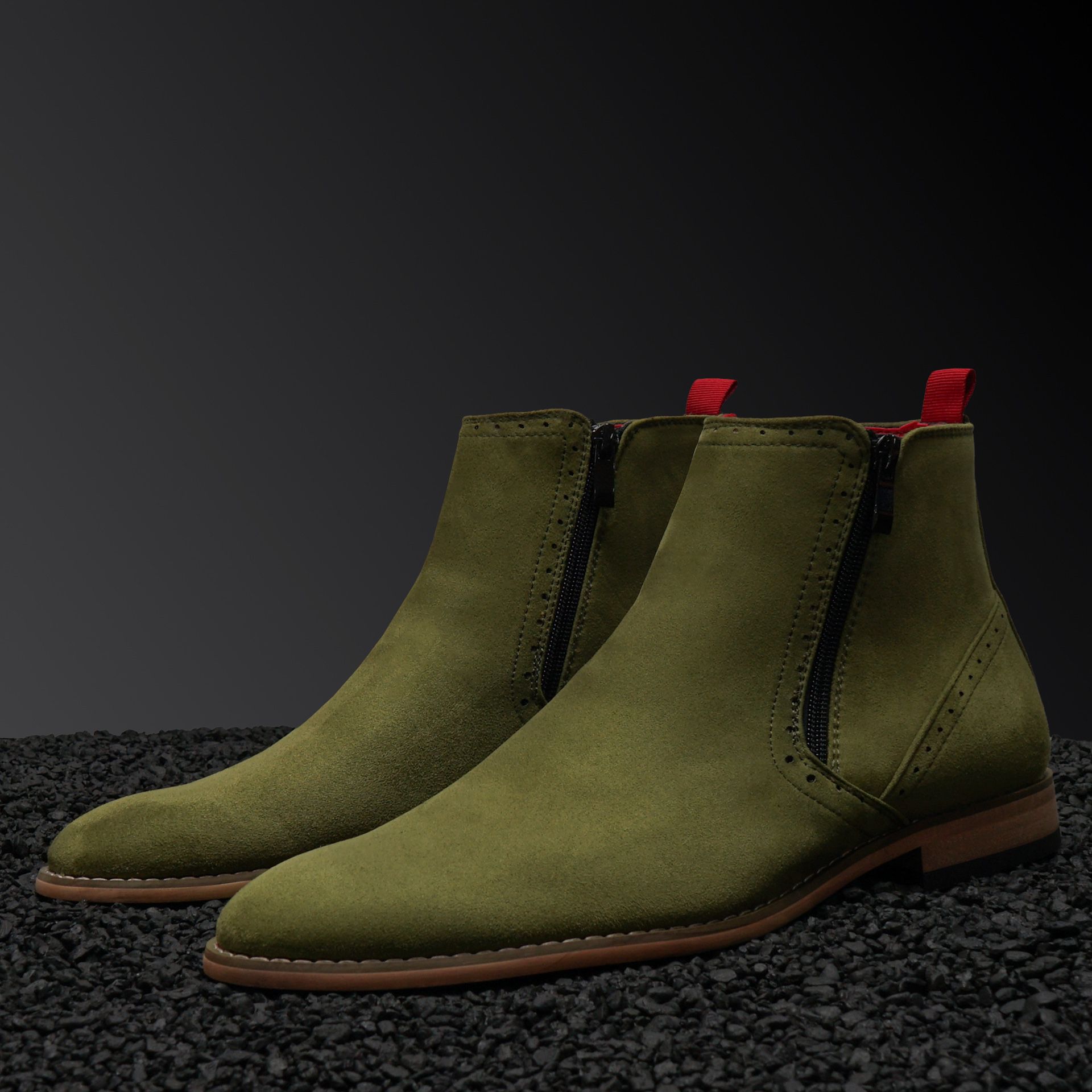 MEN FASHION CHELSEA ANKLE BOOT GREEN
