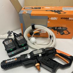 WORX 40V Power Share Hydroshot 2X20V Portable Power Cleaner (Batteries & Charger Included) - WG644 Black/Orange