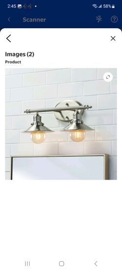 Home Decorators Collection 2-Light Brushed Nickel Retro Vanity Light