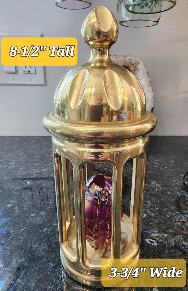 ONE OF A KIND DECORATIVE BRASS CANISTER