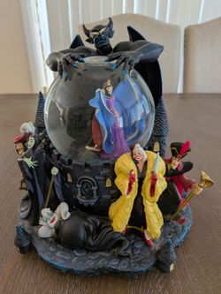 Disney store villains musical globe collectors