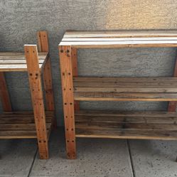 Outdoor Wood Plant Stands