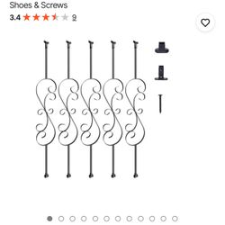 VEVOR Staircase Metal Balusters, 44'' x 1/2" 