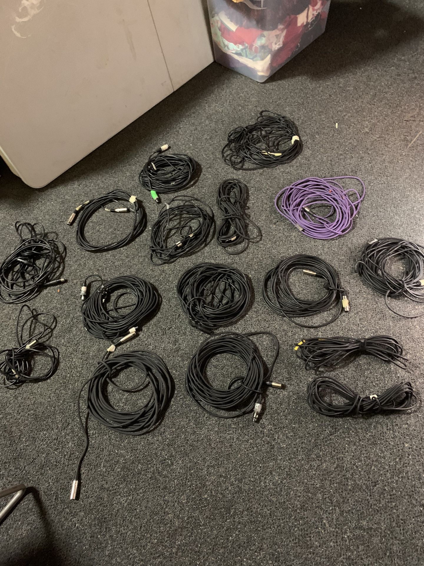 16 Used Microphone Cables - Various Lengths - All Tested And Working - Fundraiser Going Towards A Teen Outreach Ministry 