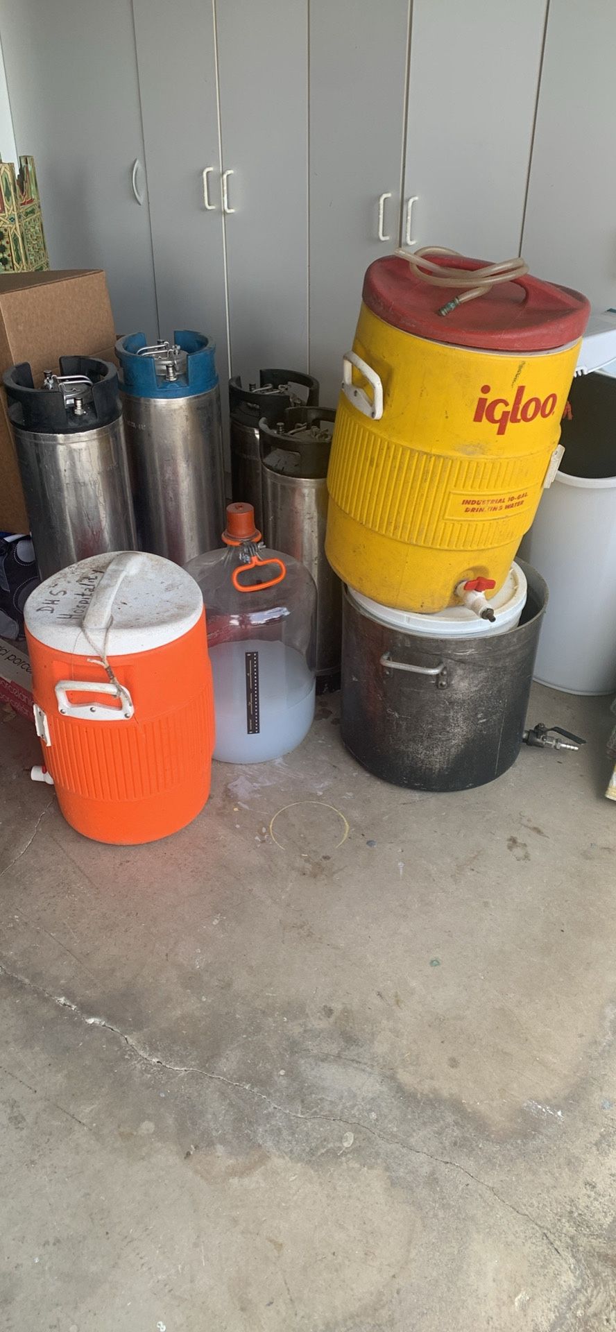 7 Gallon Boil Pot With Valve & Glass Carboy