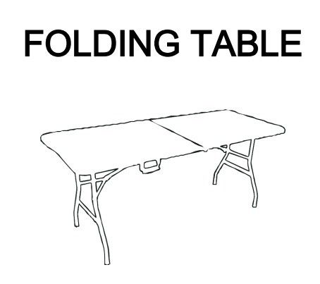 NEW 8 ft TABLES Fold in half FOLDING EIGHT FOOT