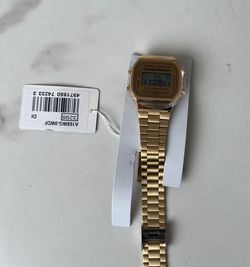 Casio Vintage A168WG-9WDF Gold Digital Watch Module 3298 New With Box & Manual