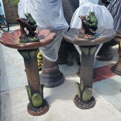 New Frog Birdbath Water Fountain For Lawn And Gardens 