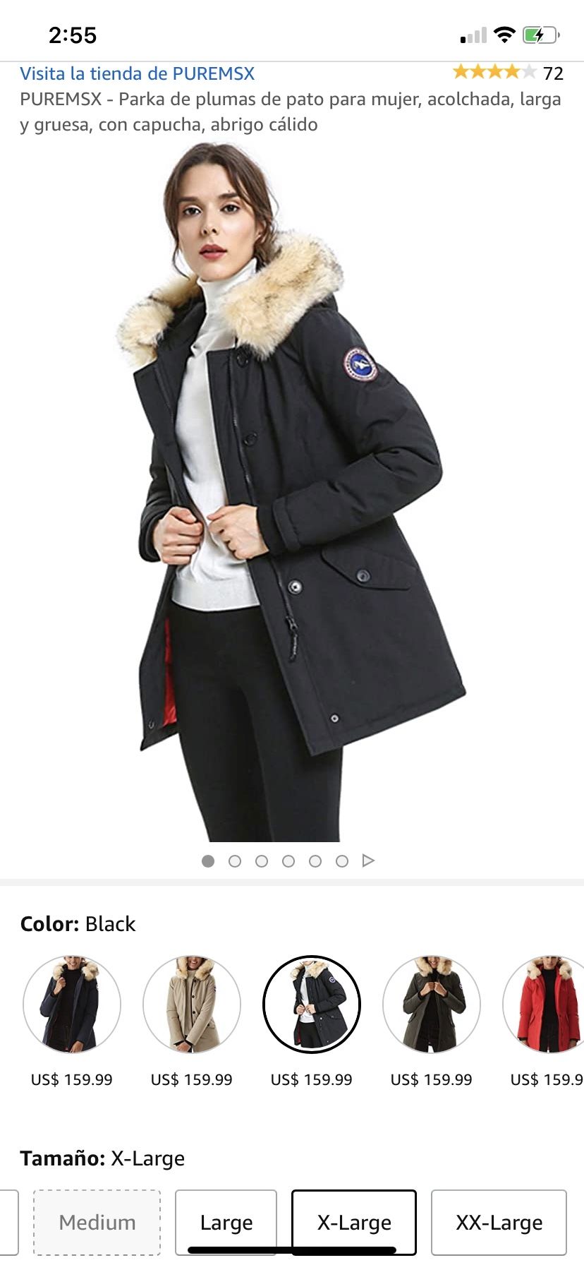 Black XL Coat PUREMSX (New) Deliver NYC AVAILABLE