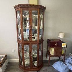 Antique China Hutch W/ Lighting