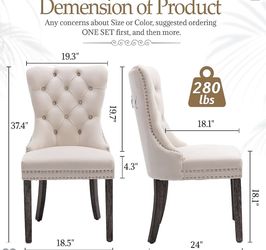 Tufted Dining Chairs Set of 2