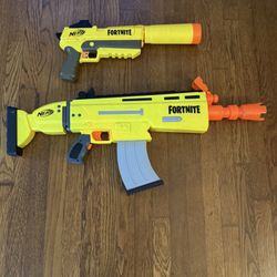 A Pack Of Fortnite Nerf Gun Scar And Suppressed Pistol 
