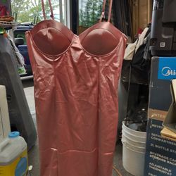 Strappy Bustier Bodycon Dress Light Pink $20 - New Large
