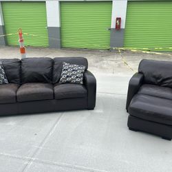 Leather Couch Set