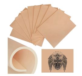3mm Tattoo Practice Skins - 10-Pack Professional Thick Silicone Sheets (5.6"x7.5") - Realistic Tattoo Skin for Training, Perfect for Beginners & Artis
