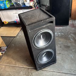Dual 12” Subwoofer Box w/ Subs – Loud Bass