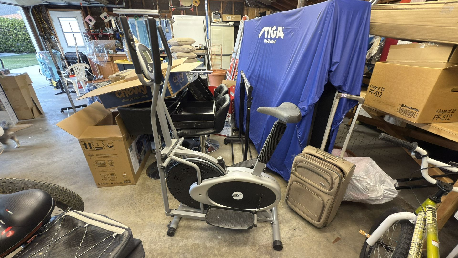 Piasma Fit Elliptical Machine Cross Trainer 2 in 1 Exercise Bike Cardio Fitness Home Gym Equipment