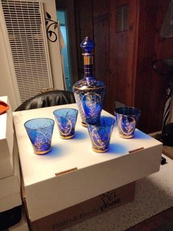 Cobalt Blue Decanter
