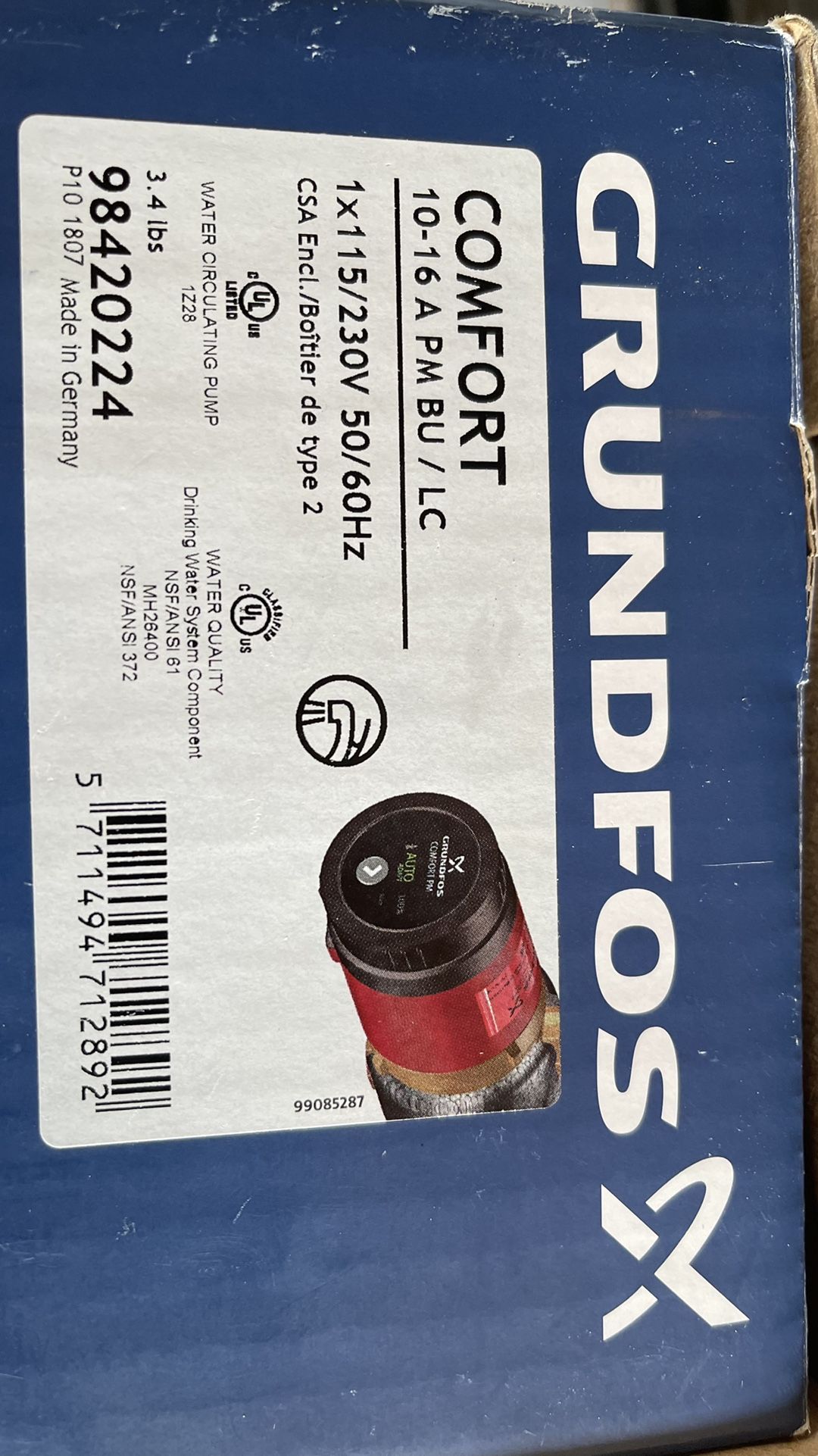 Grundfos (contact info removed)4 UP 10-16 A PM BU/LC Comfort PM for Sale in  Covington, WA - OfferUp