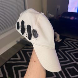Off white hat used white with yellowing , just washed