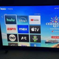 55 Insignia TV With ROKU & Remote 
